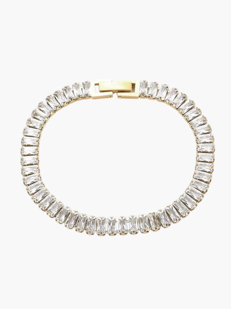 Rivière Baguette Bracelet" can be rewritten as "Baguette Diamond Rivière Bracelet.