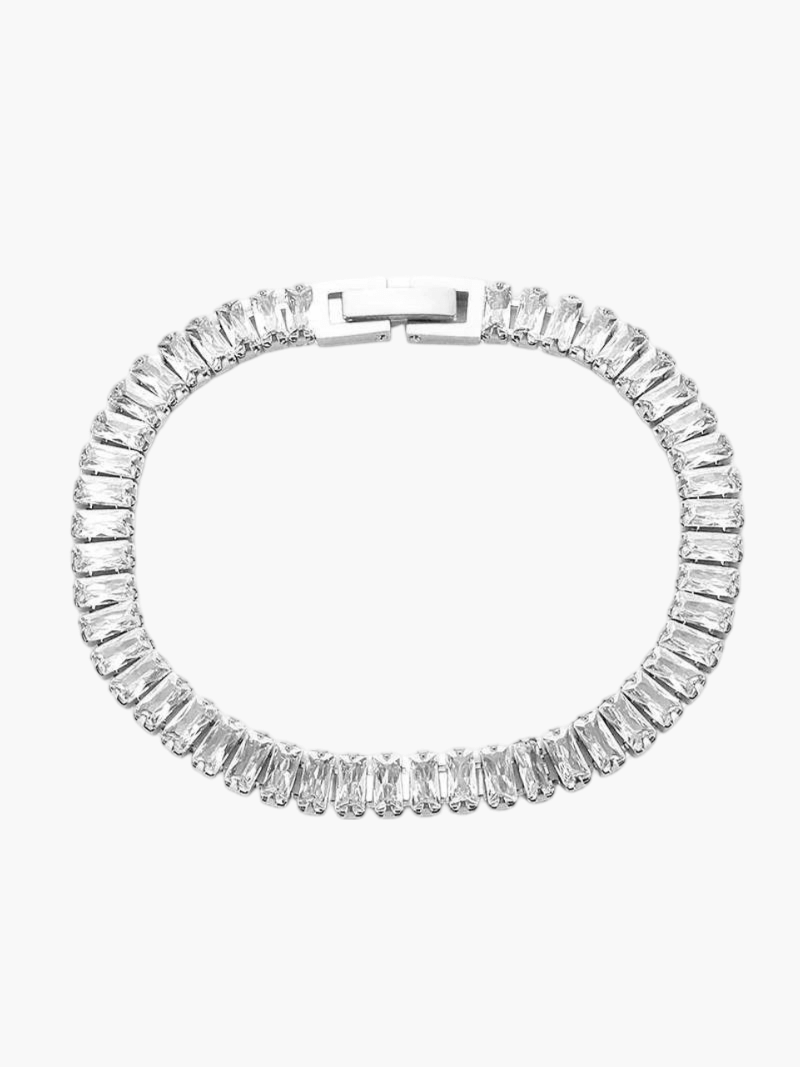 Rivière Baguette Bracelet" can be rewritten as "Baguette Diamond Rivière Bracelet.