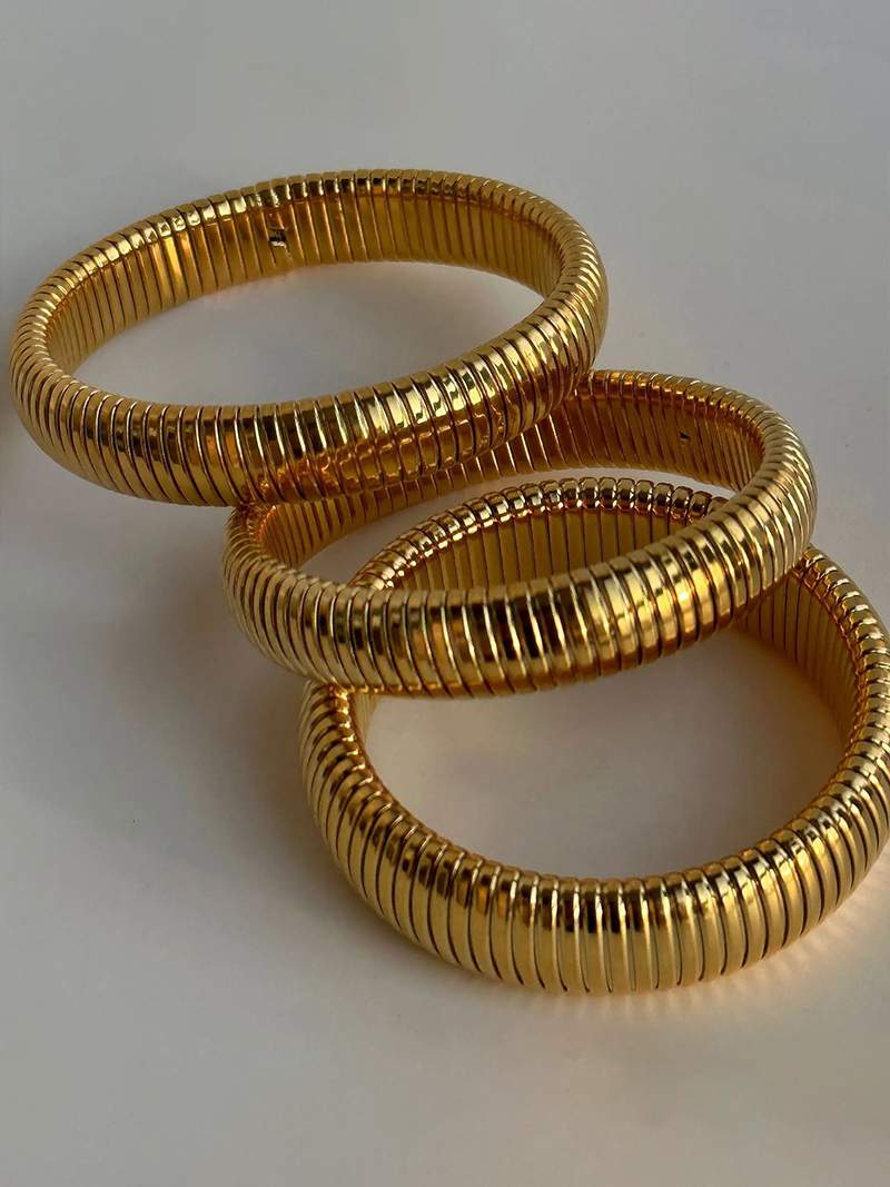 Textured Ribbed Cuff Bracelet