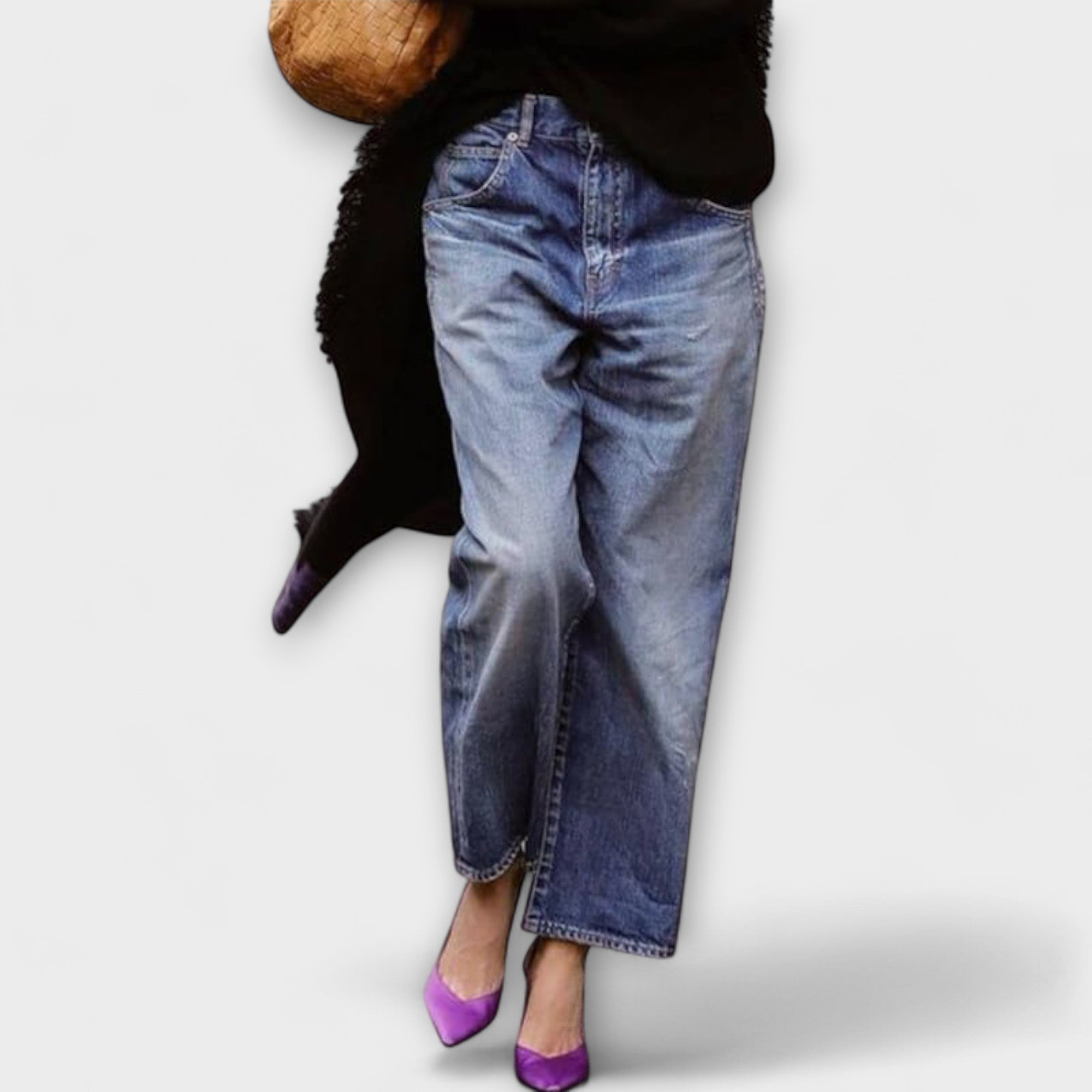 Bea - Relaxed Fit Wide Leg Denim