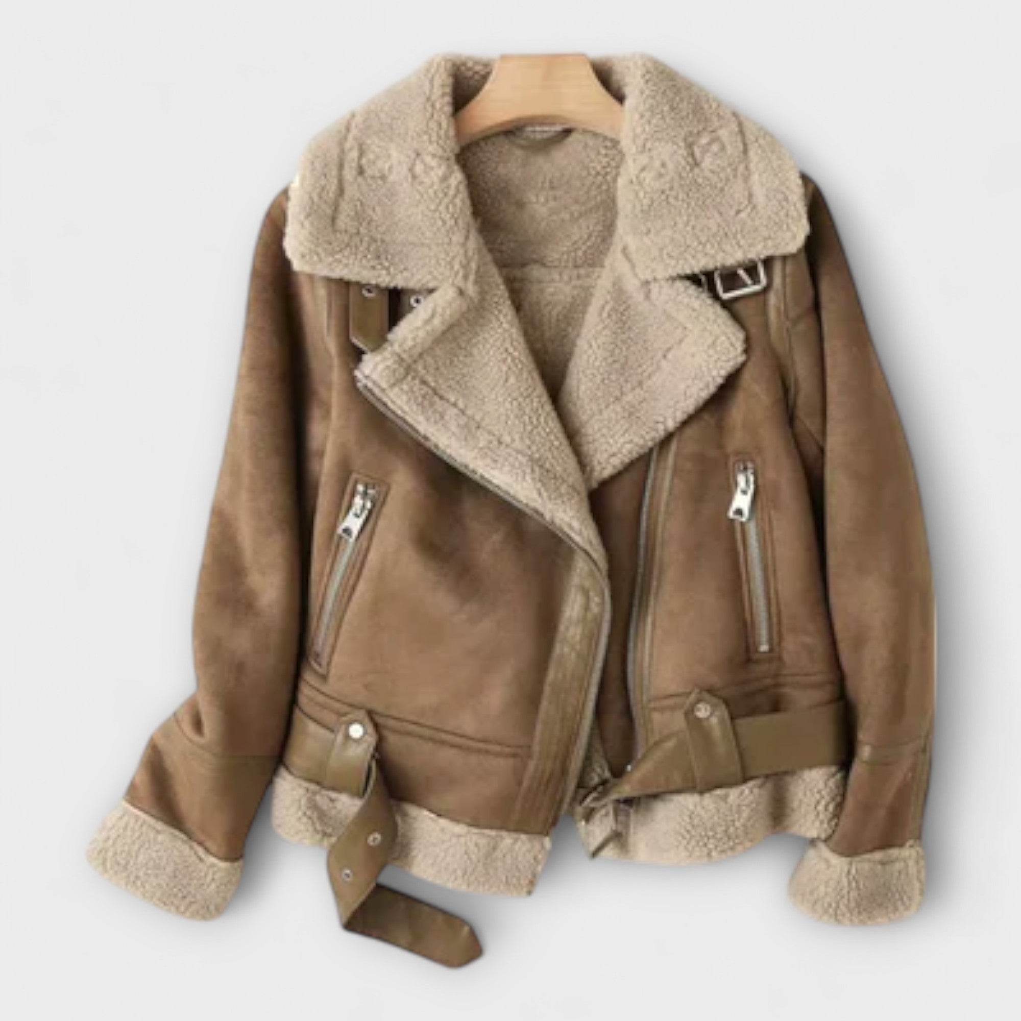 Catarina - Suede Aviator Style Jacket
