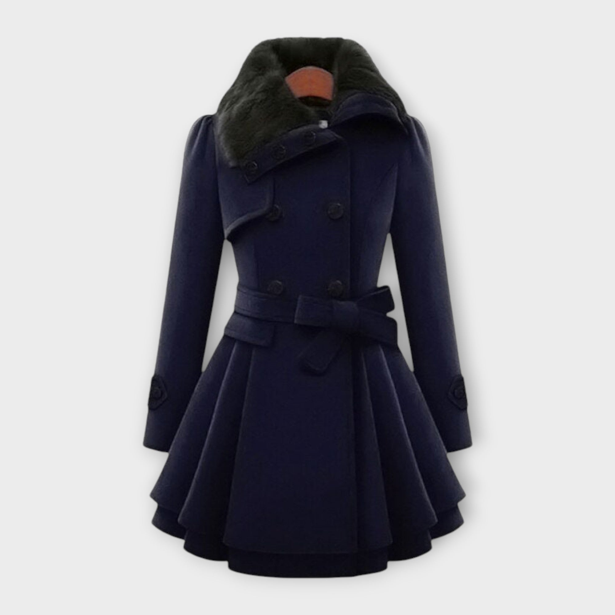 Ema - Stylish Coat Featuring a Luxurious Fur Collar