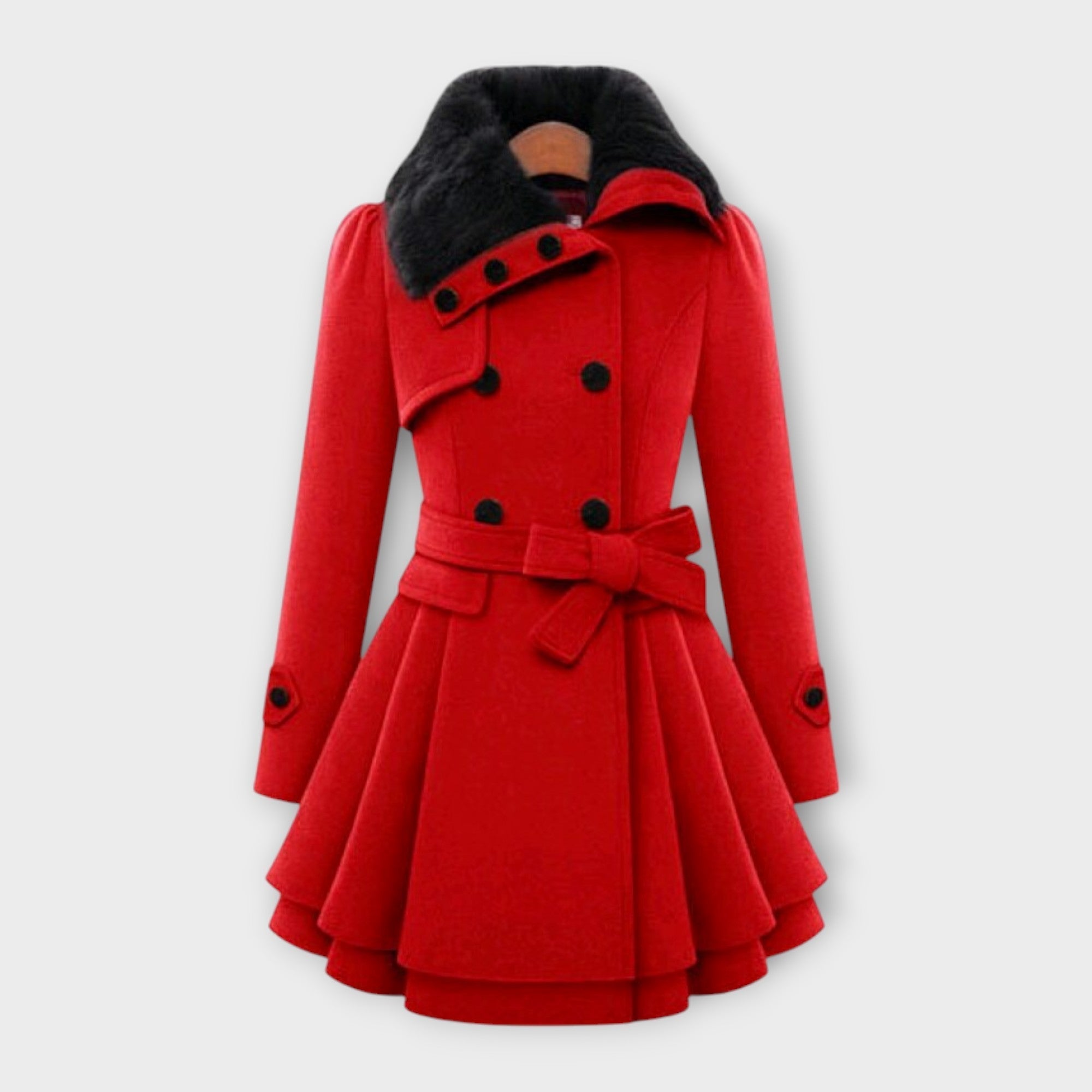 Ema - Stylish Coat Featuring a Luxurious Fur Collar