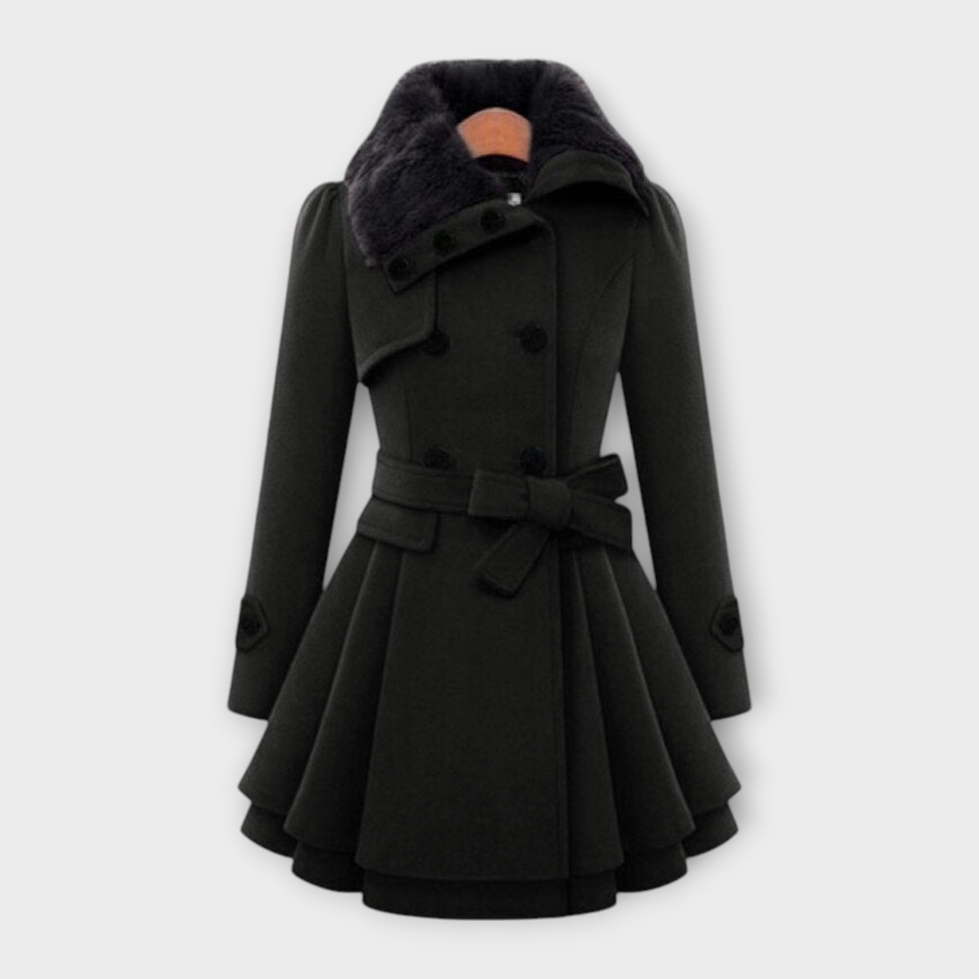 Ema - Stylish Coat Featuring a Luxurious Fur Collar