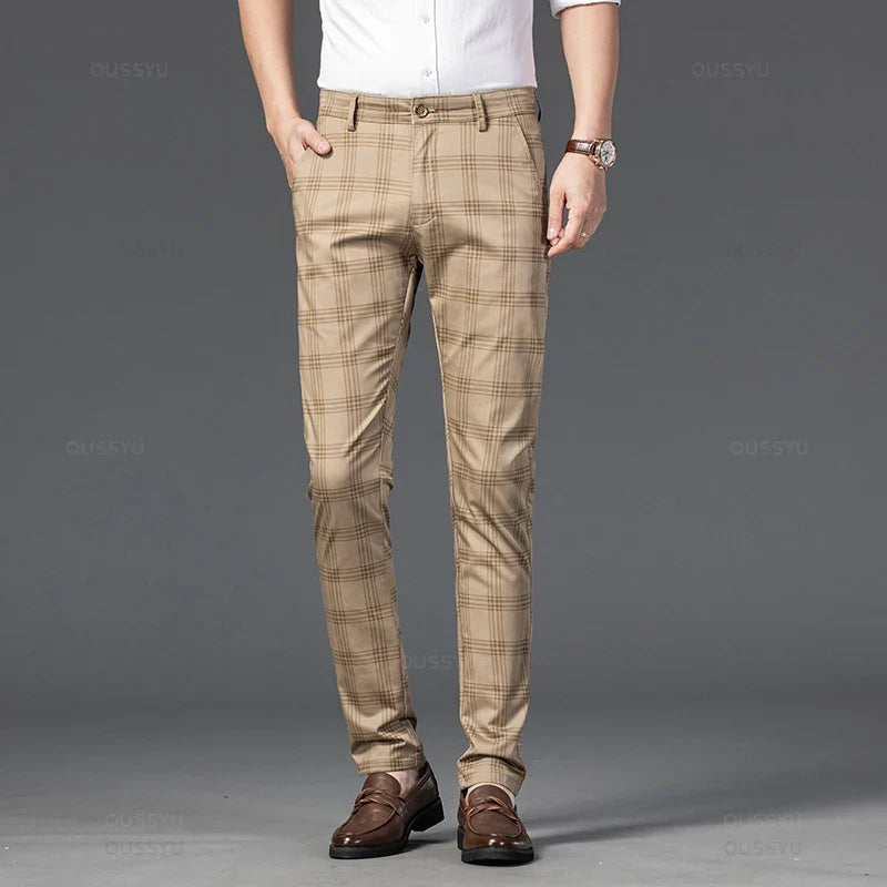 Chic Plaid Trousers