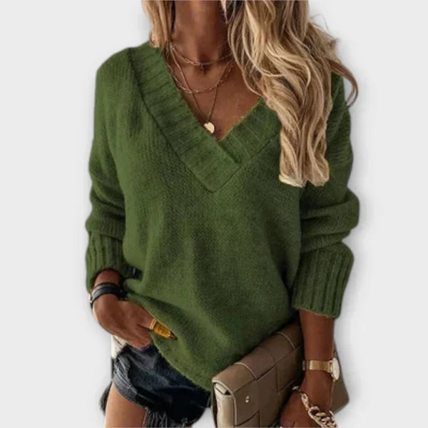 Carolina - Cozy V-Neck Sweater