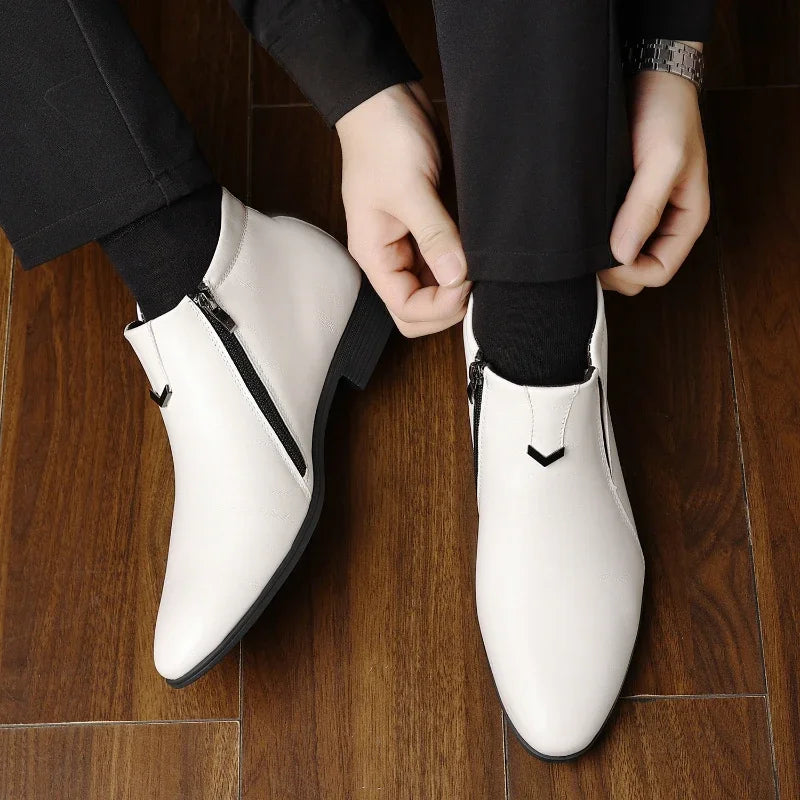 Beckett Zip-Up Leather Boots