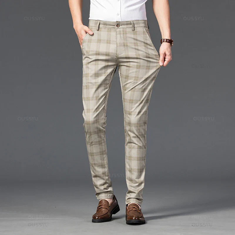 Chic Plaid Trousers