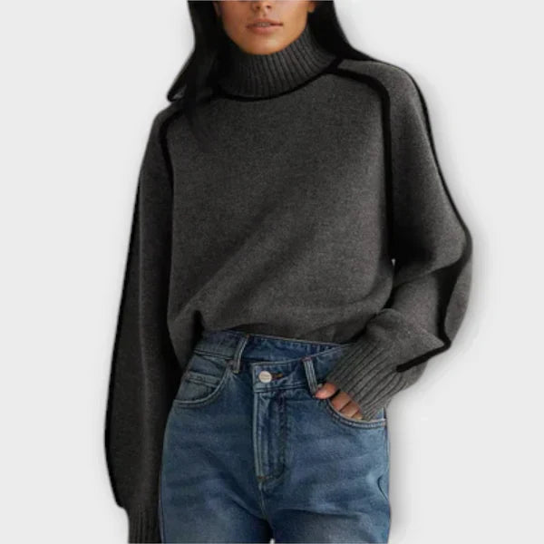 Emilia - Luxuriously Soft High Neck Sweater with Elegant Design