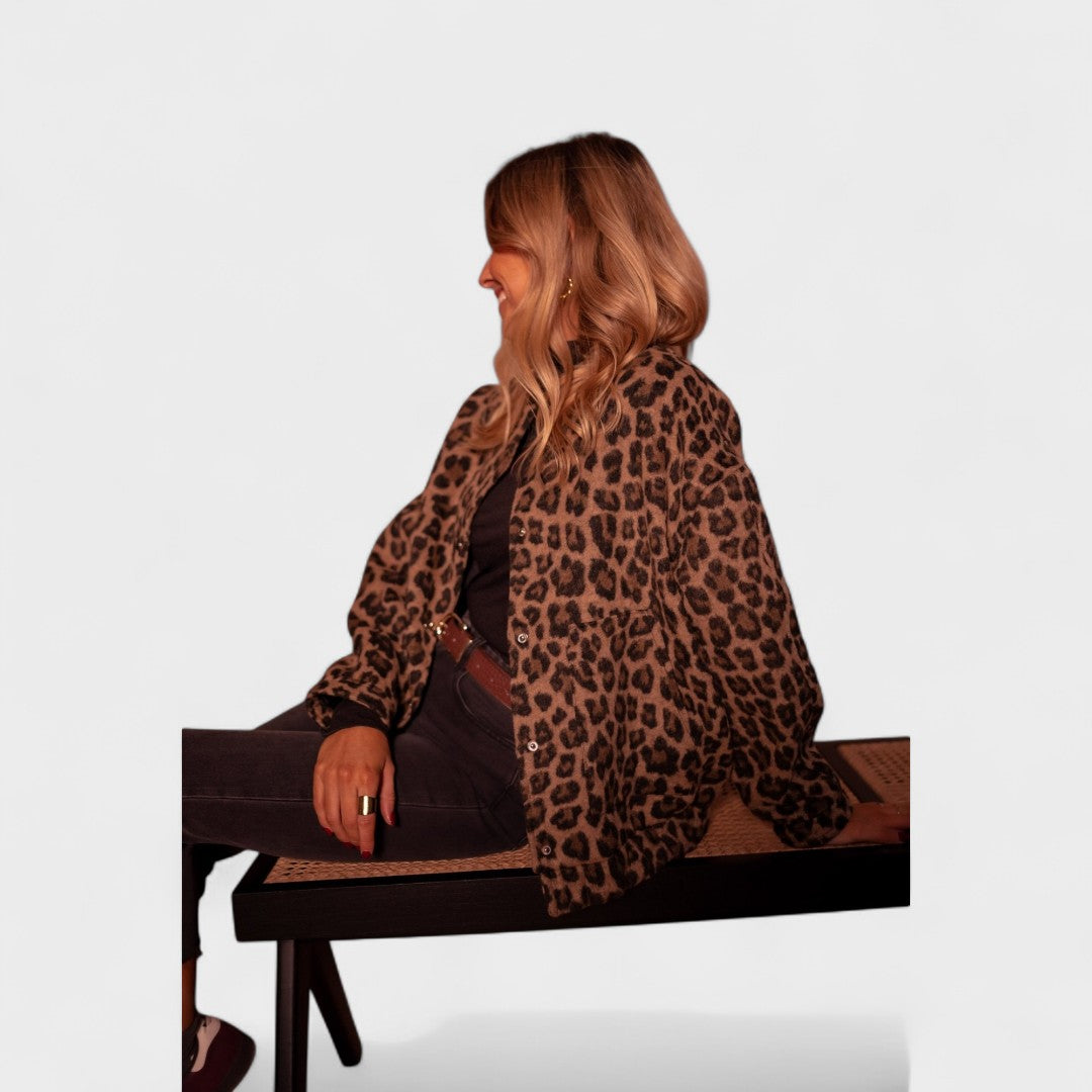 Rosa - Contemporary Leopard Print Coat