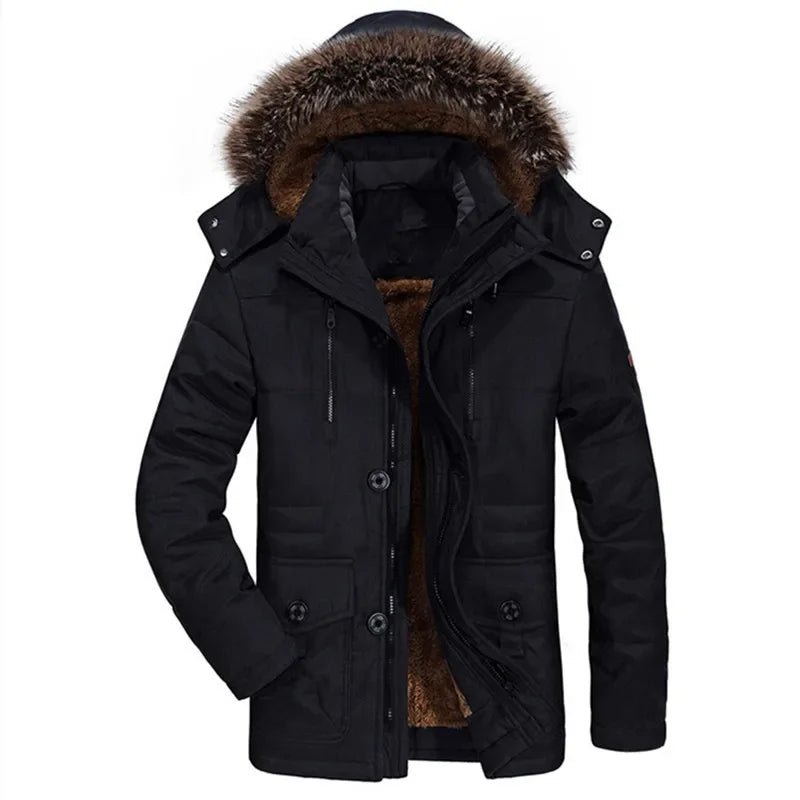 Winter Jacket with Cotton Hood