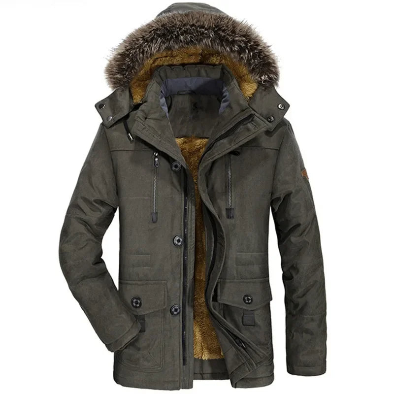 Winter Jacket with Cotton Hood